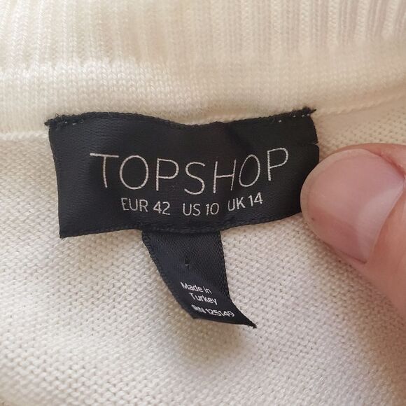 💗 TOPSHOP 💗 Chevron Fine Gauge Sweater - [Size 10] - Picture 12 of 14